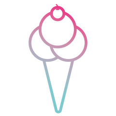 hand with delicious ice cream icon vector illustration design
