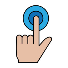 hand human touching icon vector illustration design