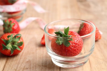 Fresh red strawberry