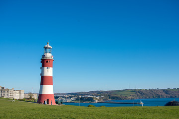 Eddystone lighthouse on Plymouth Hoe