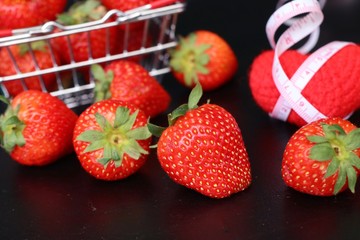 Fresh red strawberry
