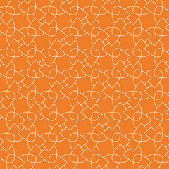 Orange geometric print. Seamless pattern