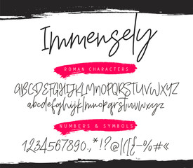  Alphabet. Modern font. Calligraphy and lettering