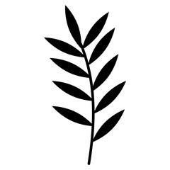 tropical leaf palm icon vector illustration design