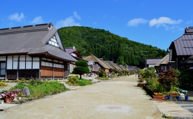 Fototapeta na wymiar 福島の宿場町
