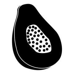 tropical and exotic papaya fruit vector illustration design