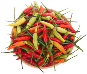 Chilli pepper isolated on white background.