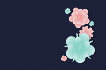 Background with beautiful flowers. Concept of a card for Women's Day and Mother's Day. Vector.