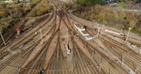 voie férré en vue aérienne 