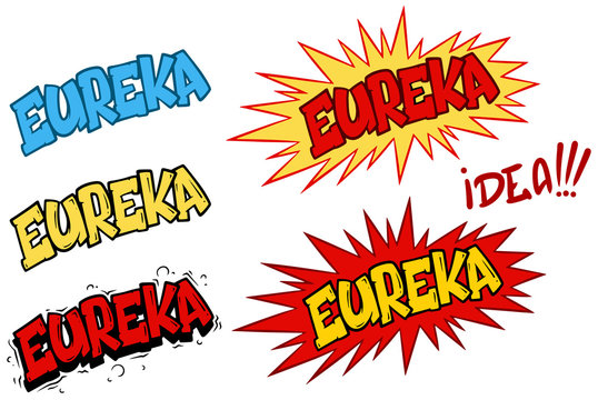 Cartoon comic eureka speech effects and splashes