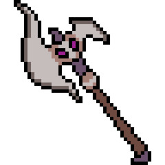 vector pixel art axe fantasy