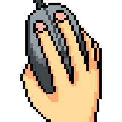 Fototapeta premium vector pixel art hand mouse