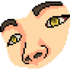 vector pixel art face