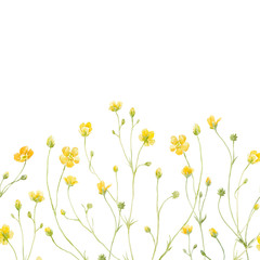 Fototapeta premium Watercolor floral composition