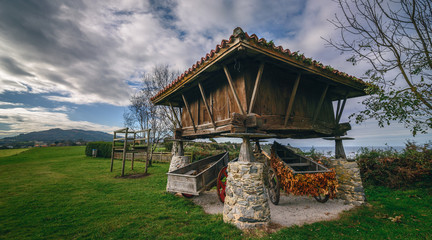 Fototapeta na wymiar Hórreo asturiano
