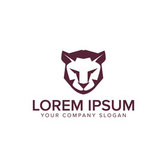Lion tiger logo design concept template.
