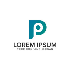 letter P modern logo design concept template.
