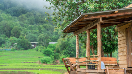 Naklejka premium Green View Cottage