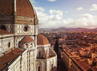 Obraz premium Basilica di Santa Maria del Fiore. Basilica of Saint Mary of the Flower. Florence, Italy. Florence Duomo.