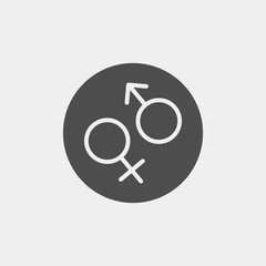 Gender flat vector icon	