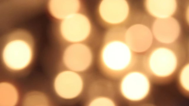 Golden Bokeh Particles Background
