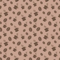 Obraz premium Seamless pattern of coffee. Vector illustration