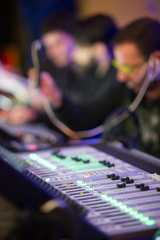 Fototapeta premium sound professional while using a professional mixer
