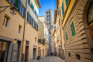 Fototapeta na wymiar Street in Arezzo, Italy