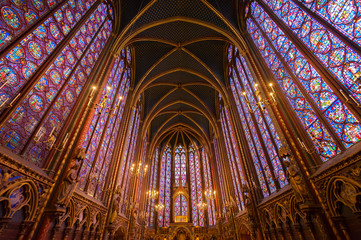 Stained glass windows of Saint Chapelle