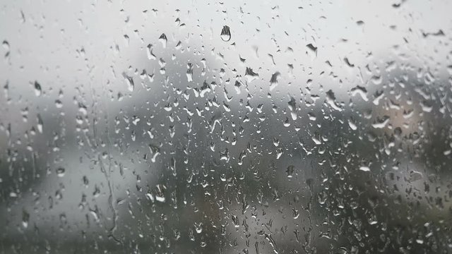 Rain On Window Glass