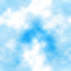 Naklejka na ściany i meble Blue sky clouds seamless tile