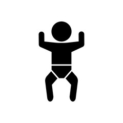 baby vector icon on white background, baby logo icon