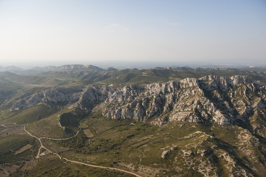 Aerial image of the Luberon Massif