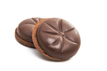 chocolate cookies isolated