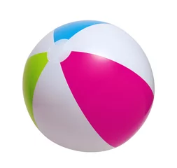 Foto auf Acrylglas Ballsport Beachball auf einem weißen