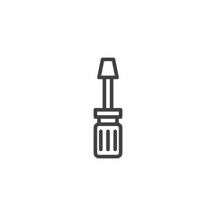 Screwdriver outline icon. linear style sign for mobile concept and web design. Repair simple line vector icon. Symbol, logo illustration. Pixel perfect vector graphics