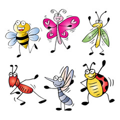 Cartoon of insects