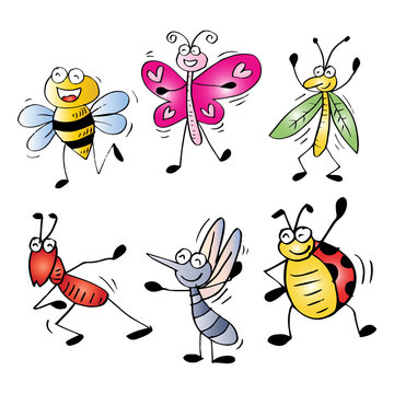 Cartoon of insects