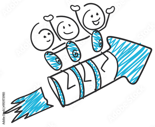 "Sticky / Strichmännchen - Erfolg, Zukunft, Innovation" Stockfotos und