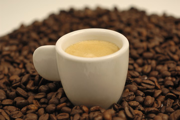 coffee and bean texture