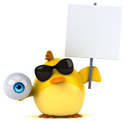 Yellow bird - 3D Illustration