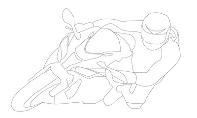 motorcycle racer vector