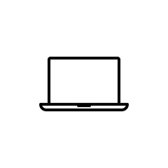 Outline Laptop Icon. Line Computer symbol isolated on white background. Vector illustration. 