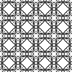 Abstract geometric seamless black and white pattern. Template for design. Vector illustration