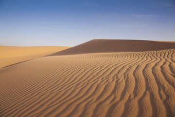 Fototapeta na wymiar Arabian Sahara dunes in Morocco