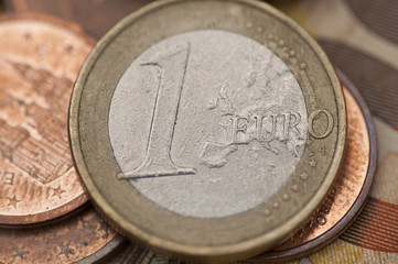 Detalle de moneda de Euro