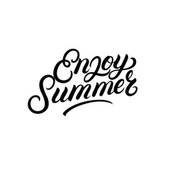 Enjoy summer hand written lettering.