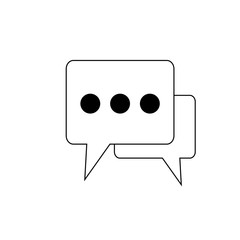 Chat icon, dialog symbol. Flat design. Message sign. Chat bubble Vector illustration.