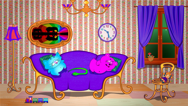 Dreaming pet's family