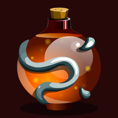 icon game magic fairy orange bottle